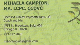 Mihaela Campion, psihoterapeut la Chicago Mihaela Campion, psihoterapeut la Chicago